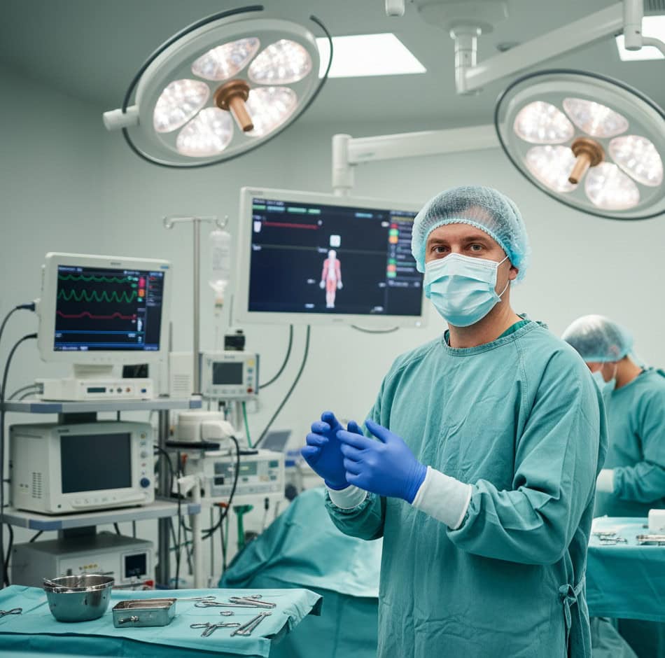 Doctor prepared for surgery